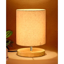 wood bedside lamp