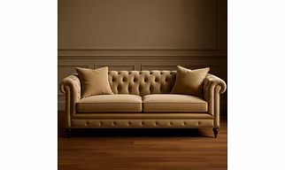 Luxury Chesterfield Sofa – Handcrafted Button-Tufted Design, Solid Wood Frame, Premium Upholstery for Living Room