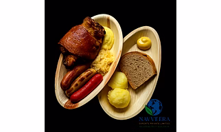 ARECA LEAF PLATES [ Oval  Shape ] Eco-Friendly Oval -Shaped Areca Leaf Plates – Biodegradable Party Plates