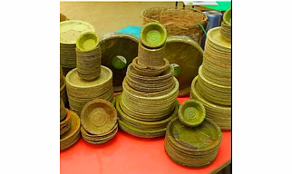 Disposable Sal leaf plates and bowls, Biodegradable