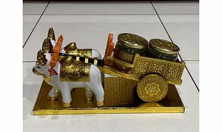 Heritage Design Handicraft Ritual Dry Fruit Jar Show Piece