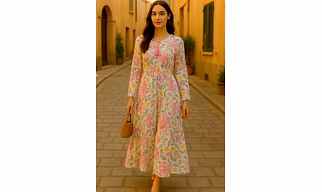 Viscose Rayon ladies long dress