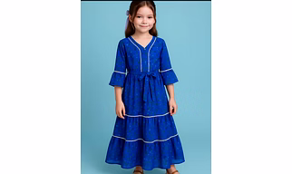 Georgette/schiffon girls long dress