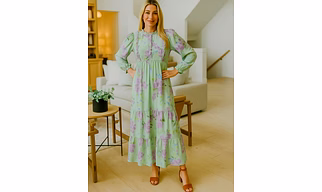 Ladies long georgette schiffon dress