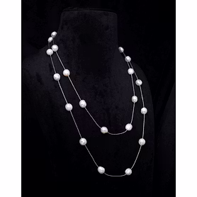 Timeless Elegance: 48-Inch White Freshwater Pearl Necklace with Life-Long Guarantee