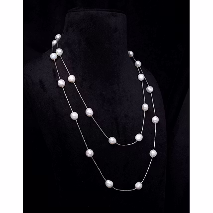 Timeless Elegance: 48-Inch White Freshwater Pearl Necklace with Life-Long Guarantee-12752633