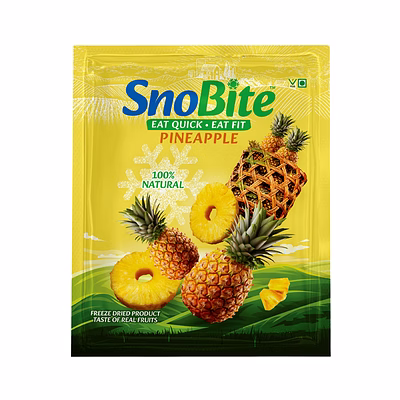 sno bite snobite freeze-dried pineapple no added sugar, zero preservatives