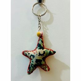 swizuka colorful fabric star keychain