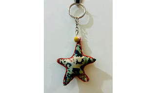 Colorful Fabric Star Keychain