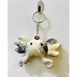 swizuka handcrafted fabric crab keychain