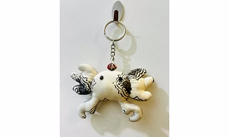 Handcrafted Fabric Crab Keychain