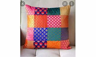 Jaipuri Silk Blend Decorative Pillow Cover
