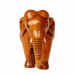 teakwood engraved elephant statue