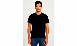 Mens 100%Cotton Round Neck T-shirt