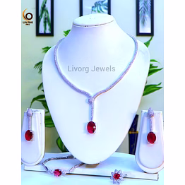 american diamond classic necklace set 3