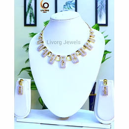 american diamond classic necklace set 5