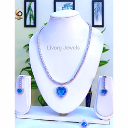 american diamond classic necklace set 9