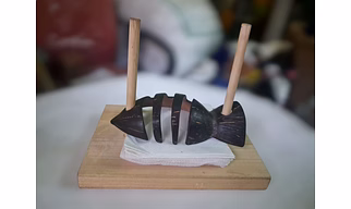 Coconut Shell Tissue/Napkin Holder