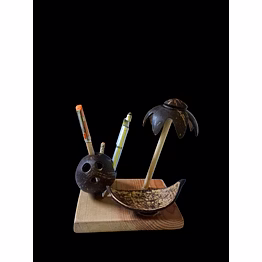 coconut shell pen stand