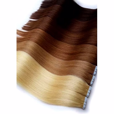 temple virgin remy tape-in hair extension