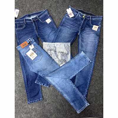 denim jeans with comfort fit fabric is cotton denim size 30-30-32-32-34-36