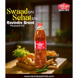 ravindra brand cold pressed mustard oil