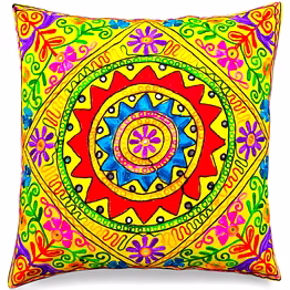 boho suzani cushion cover 24 inches | indian embroidered pillowcase | ethnic bohemian home decor