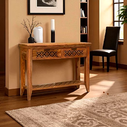 handcrafted teak console table | rava console table by asre woods | – stylish and functional 100% teak wood