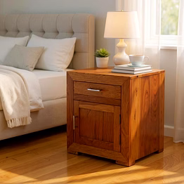 urban edge teak wood night stand by asre woods | 100% teak wood