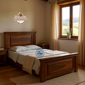 Timeless Teak Wood Platform Bed – Custom Sizes Available