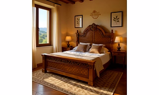 Handcrafted Luxury Teak Bed – Timeless and Durable