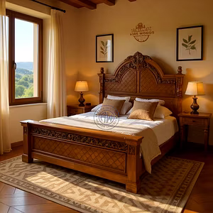 Handcrafted Luxury Teak Bed – Timeless and Durable