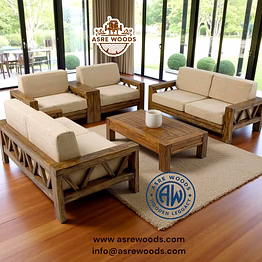 desert teak sofa set from asre woods