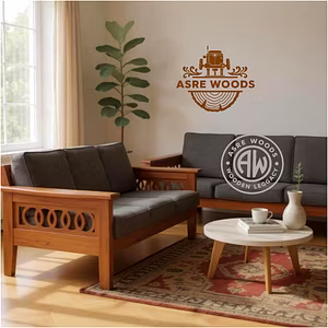 Ornate Loop Teak Sofa Set – Timeless Craftsmanship