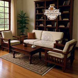 Classic Heritage Teak Wood Sofa Set by Asre Woods