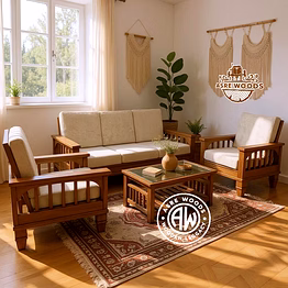 ironwood majesty teak sofa set – bold & timeless