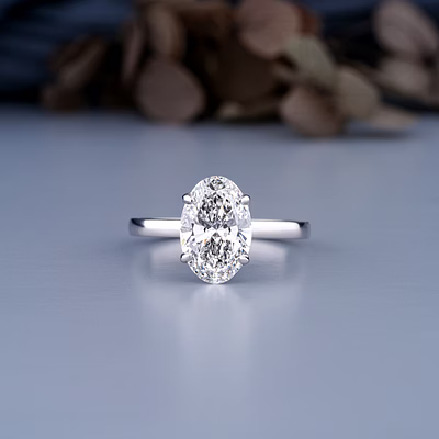 oval solitaire ring