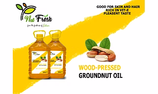 wood pressed groundnut oil