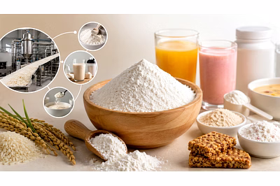 Rice Maltodextrin Powder for food manufacturing, beverage powders, nutraceuticals, and sports nutrit