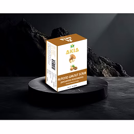 akia almond walnut scrub herbal beauty soap ( exfoliating moisturizing )