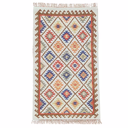 qaushey living pure new zealand wool kilim rug (80% nz wool + 20% cotton)