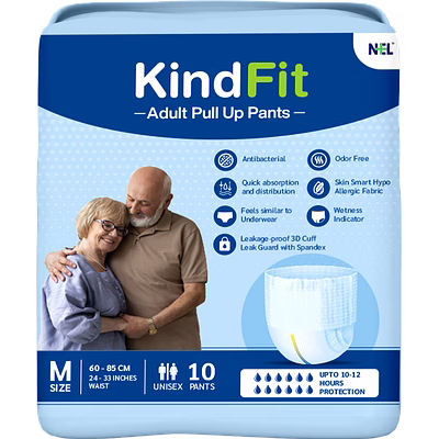 kindfit adult pull up pants-size m