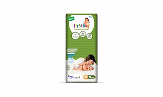 Firsthug Complete Care Baby Diaper Pants | Newborn (NB) Size - 75 Pieces Upto 3 Kg | Pack of 1 | Double-layer protection with high absorbency for all-day comfort and dryness