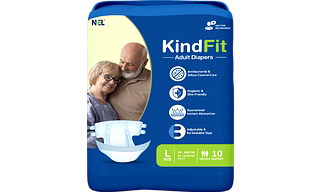 KINDFIT Open Tape Adult Diapers Pant Style - L  (10 Pieces)