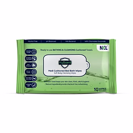 myguard bed bath adult wipes for body sponging and cleansing - 10 wipes/pack - (pack of 1)
