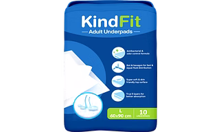 KINDFIT Disposable Adult Underpads | Large size (60 x 90 cm) | 10 Pieces