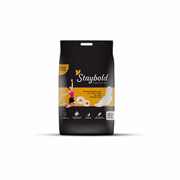 staybold sanitary pads for women secure night 320 mm (40 napkins) sanitary pads for women, leakage proof, cotton soft
