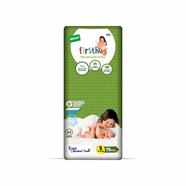firsthug complete care baby diaper pants | small (s) size - 75 pieces 4 - 8 kg | pack of 1 | double-layer protection with high absorbency for all-day comfort and dryness