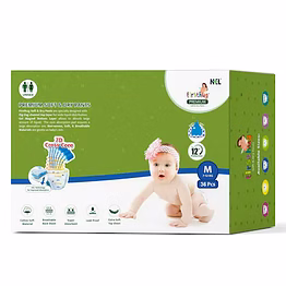 firsthug premium care baby diaper pants | medium (m) size - 36 pieces 7 - 12 kg | pack of 1 | advanced leak protection | soft & comfortable |