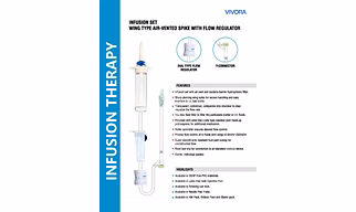 INFUSION SET WING TYPE AIR-VENTED SPIKE WITH FLOW REGULATOR